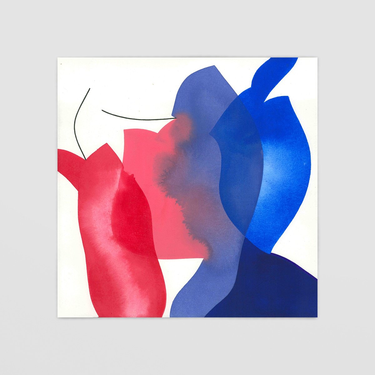 Abstract Acrylic Painting By Smit Khond, 12 X 12", Embraces, Iii, Original Artwork