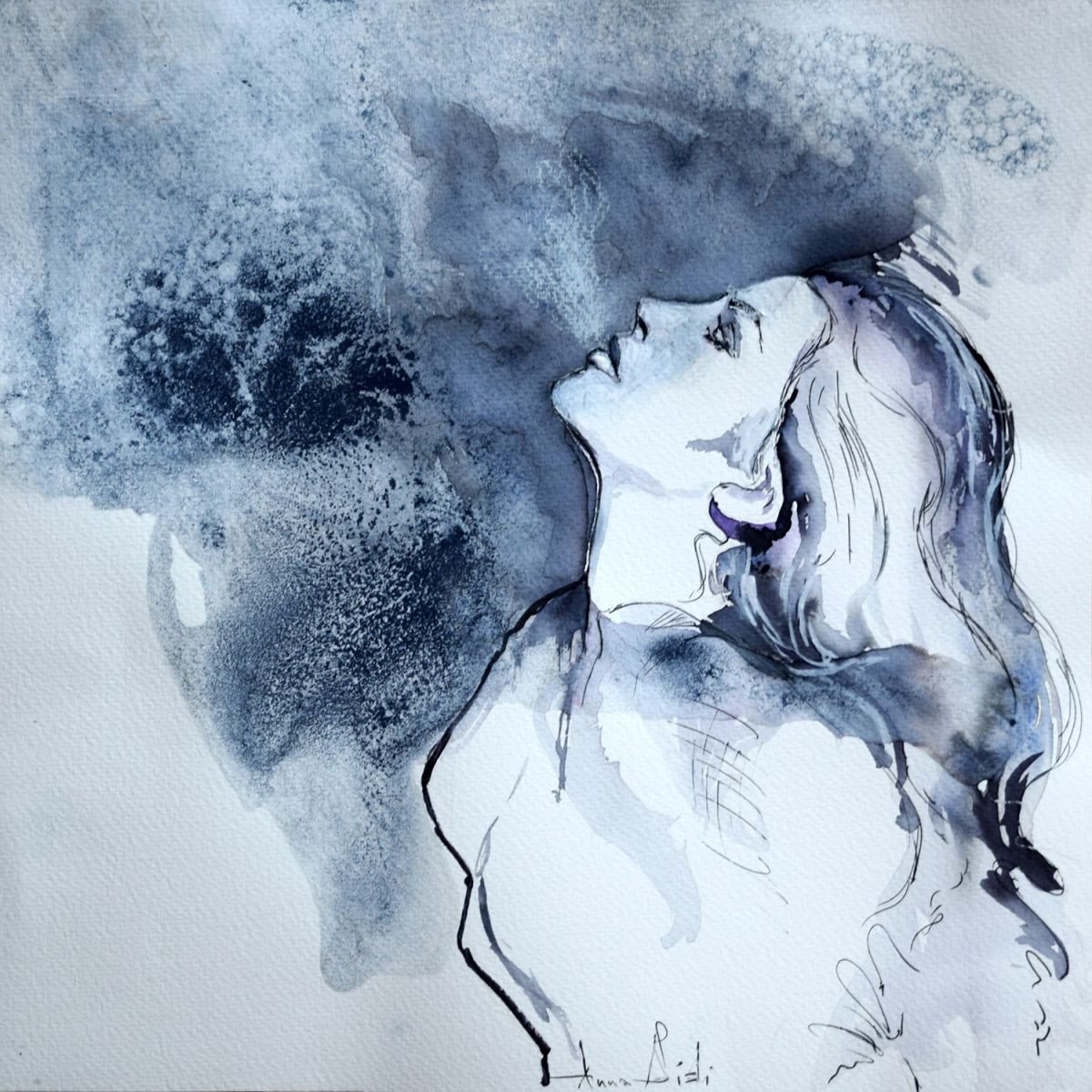 Breathe / Ink on paper (2017) by Anna Sidi-Yacoub