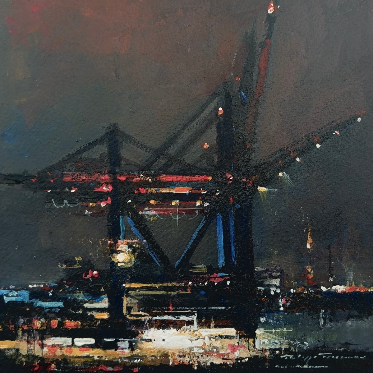 Hambourg Terminal Altenwerder By Philippe Perennou, 8 X 8, Artwork For Sale On Artfinder