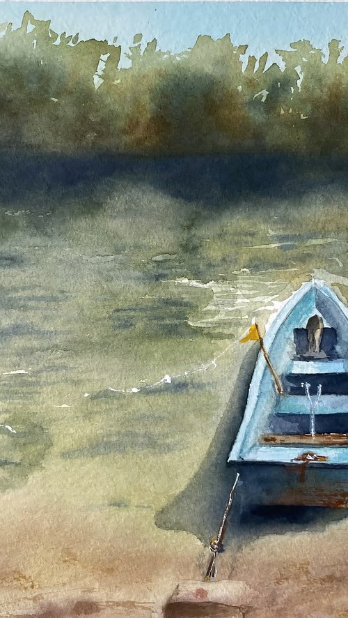 At the pier, boats, by Natalia Butenko