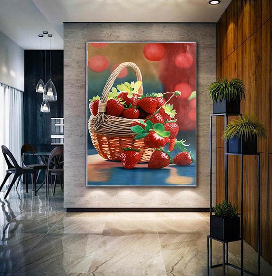 Strawberries in basket t304