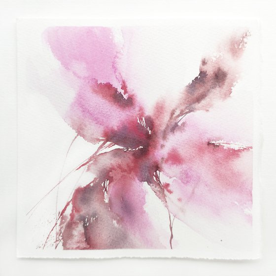 Pink flowers diptych