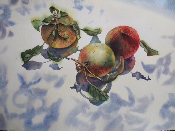 Still life with apples