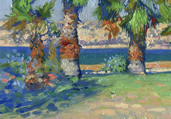 Palm trees on the beach