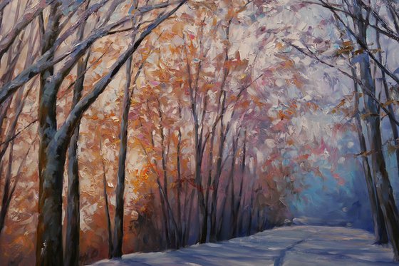 "Dawn in the Winter Forest"