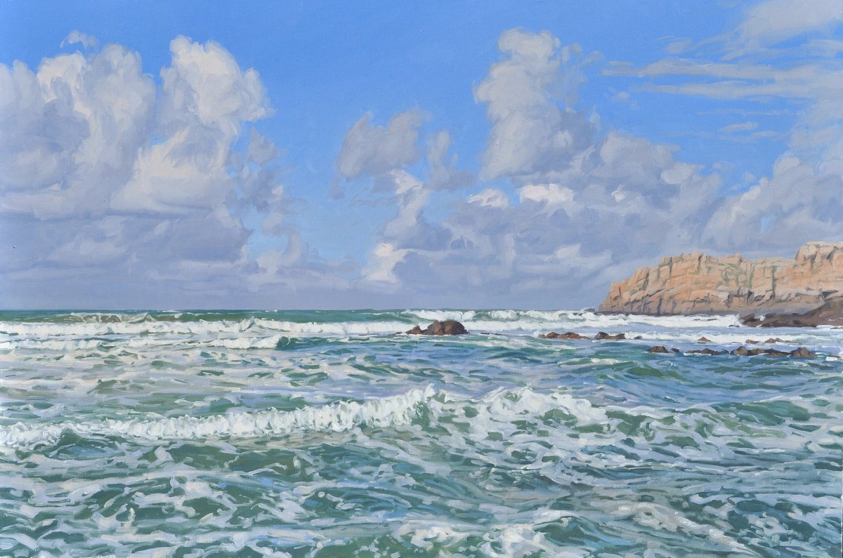 Pointe de Kerroux, morning light by ANNE BAUDEQUIN