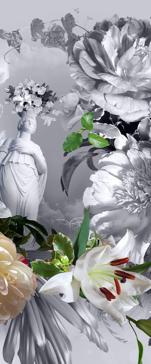 Gardens of Versailles - photo collage, digital print by Elena Smurova