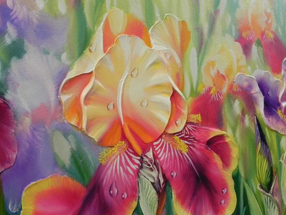 "Rainbow flower" Original art