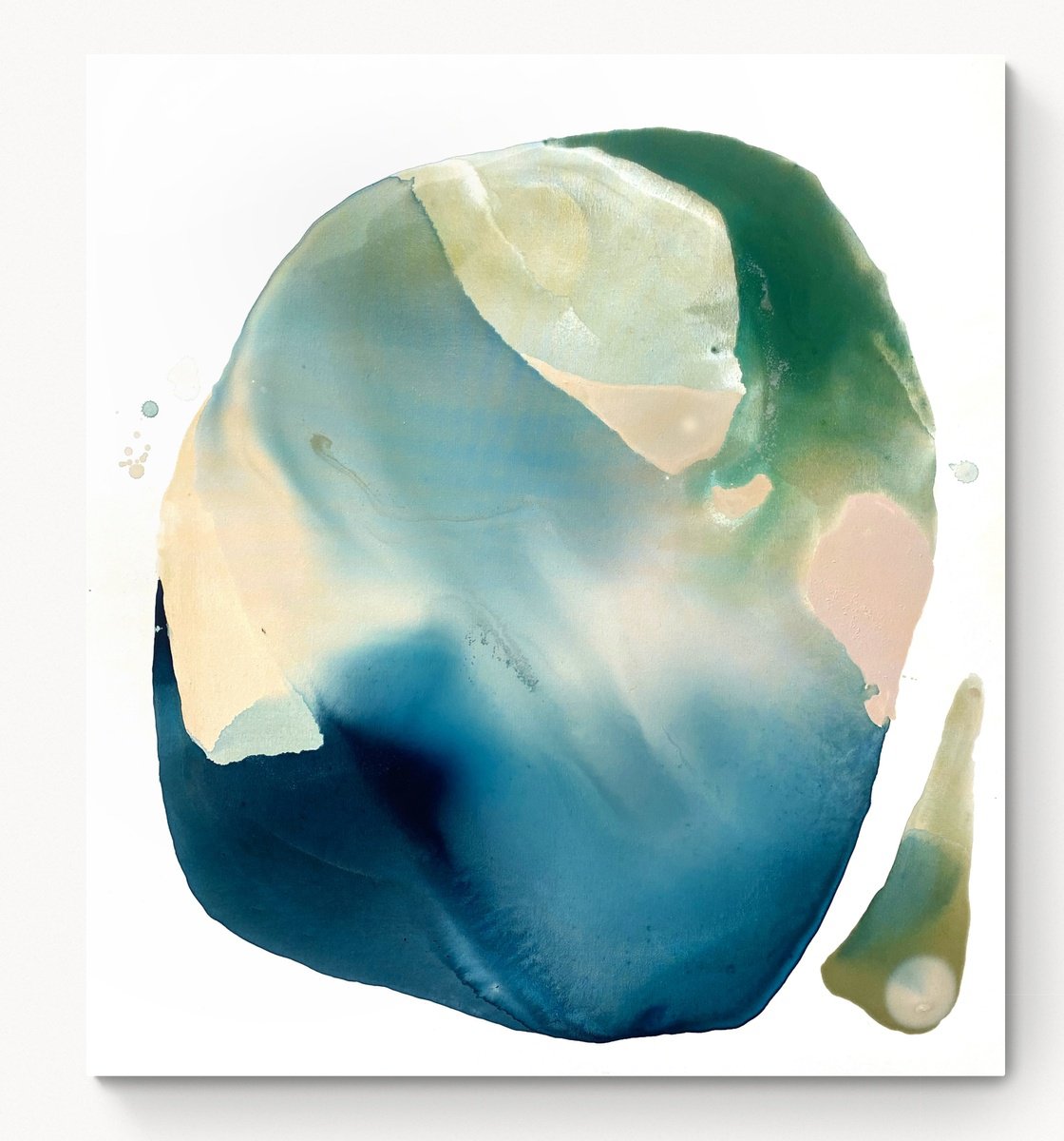 Abstract Acrylic Painting By Cristina Dalla Valentina, 35 X 39, Inner Space 1, Original Artwork