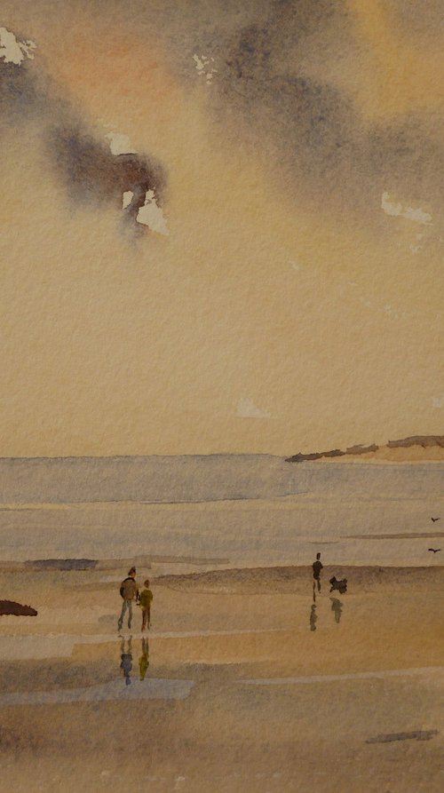 Evening at Bunbeg Beach by Maire Flanagan