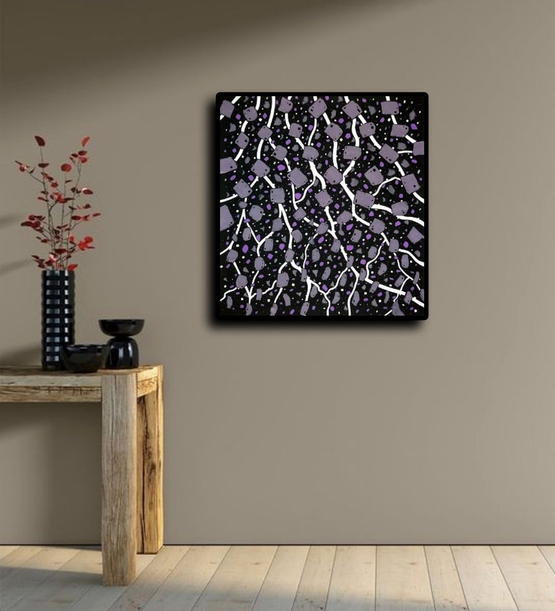 Abstract Painting By Riccardo Ticco Capparella, 36 X 42", Spring Doesn