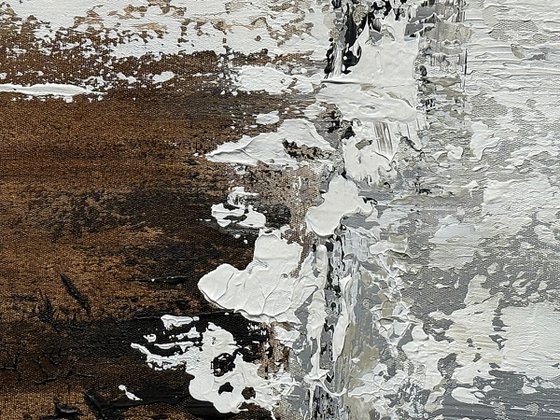 Parallel Balance Large Abstract Diptych