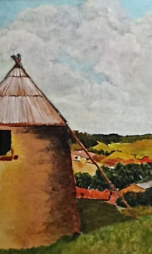 Mill and donkey by Isabelle Lucas