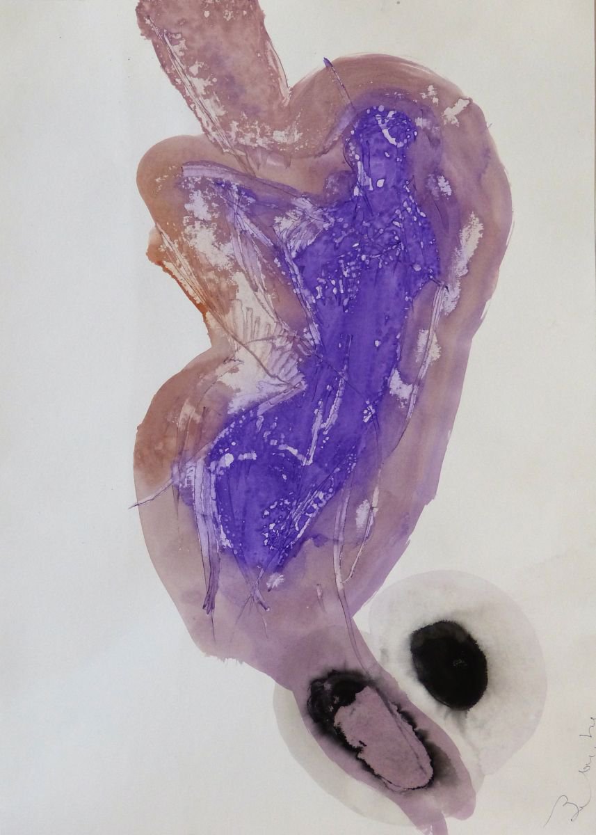 Abstract Acrylic Painting By Frederic Belaubre, 16 X 23, Prolegomena #60, Original Artwork