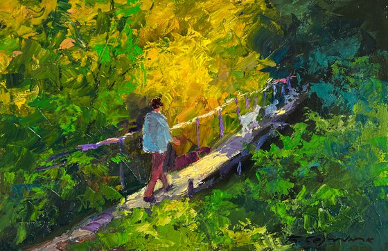 Forest Bridge over the River