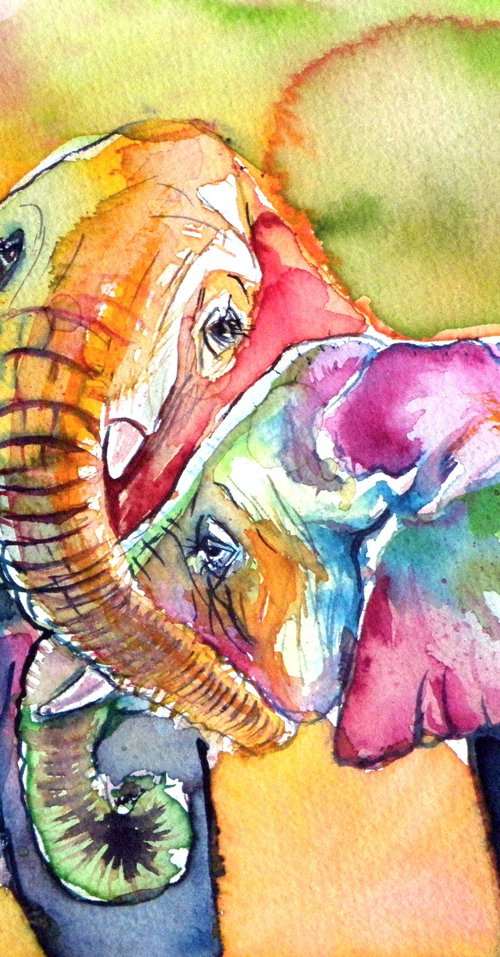 Cute elephants by Kovács Anna Brigitta