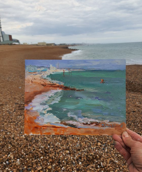 Summer`s beach, Hove . UK