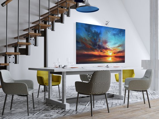 " Echo of the evening Aura " (W 140 x H 90 cm) SPECIAL PRICE!!!