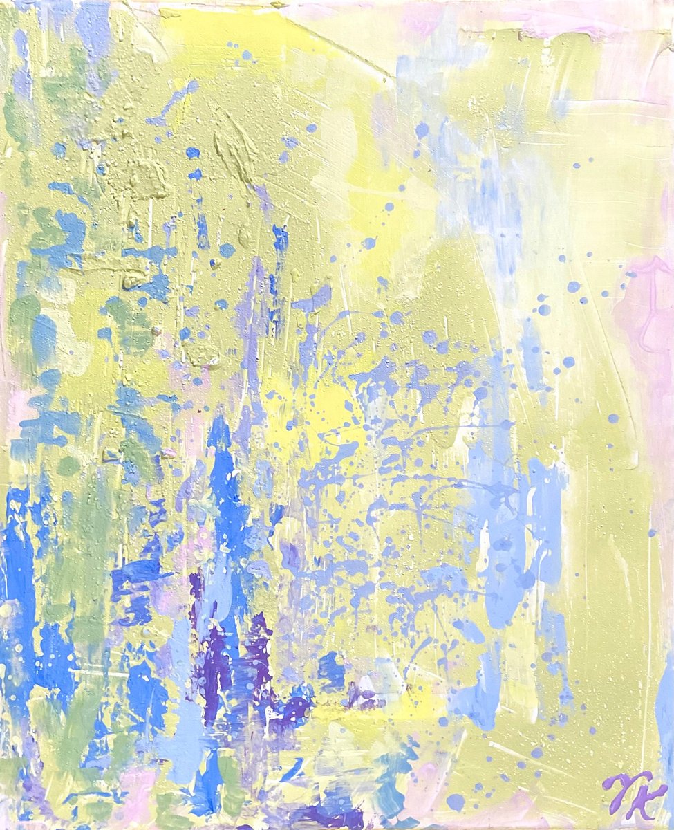 Abstract Acrylic Painting By Vera Klimova, 20 X 24", Premonition Of Spring, Original Artwork