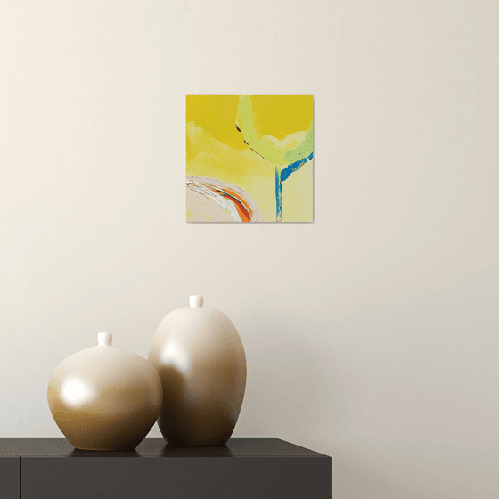 Happy Tile-Corral and Lemon 20x20cm/8x8in