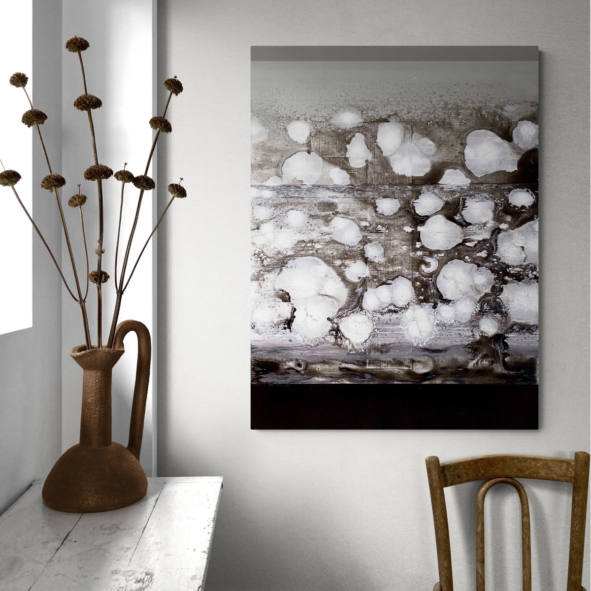 Abstract Acrylic Painting By Cristina Dalla Valentina, 24 X 31, Immersion, Original Artwork