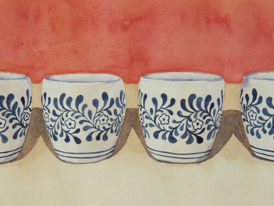 Pottery cups