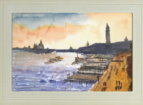 Afternoon light, Venice, an original watercolour painting