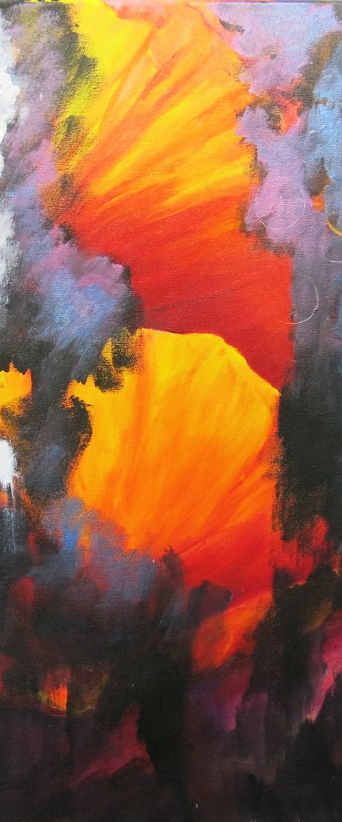 Black, red, orange by Maureen Greenwood
