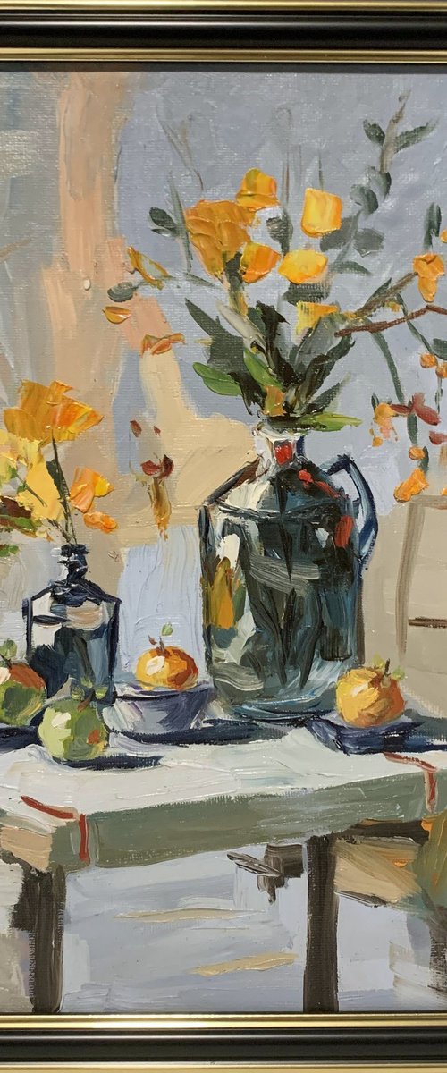 Fall season.Yellow flowers. by Vita Schagen