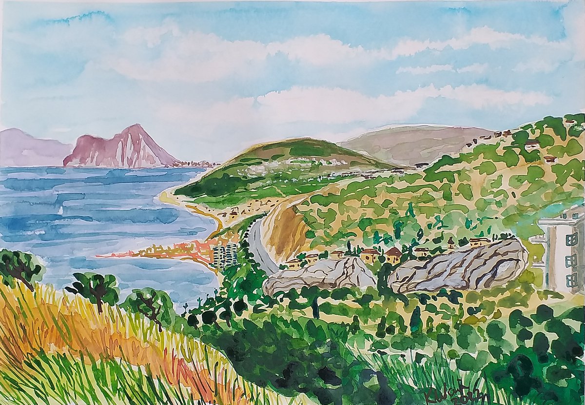 View of Gibraltar from Rock Bay by Kirsty Wain