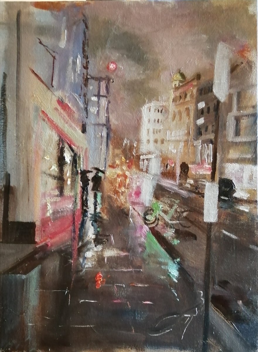 Wet London night by Rosemary Burn
