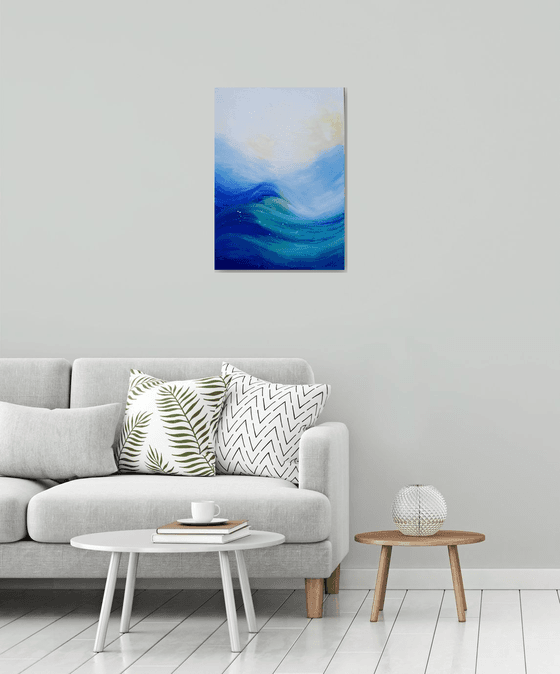 Turquoise wave (50x70cm)