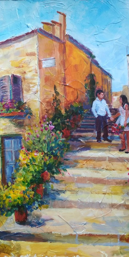 Couple on an Italian street by Ann Krasikova
