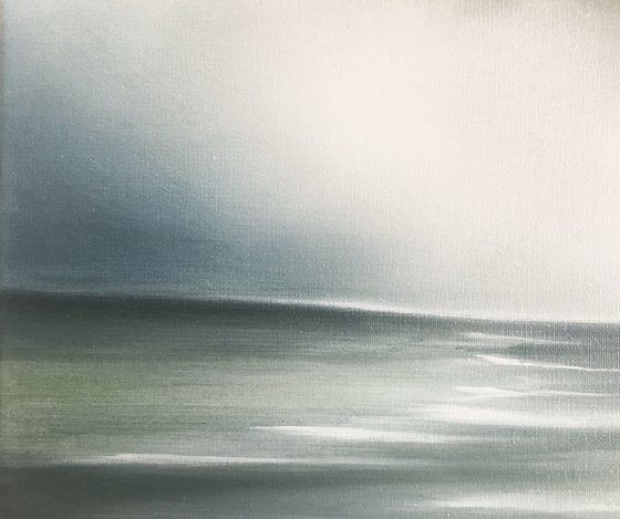 Touch Across The Ocean - Original Seascape Oil Painting on Stretched Canvas