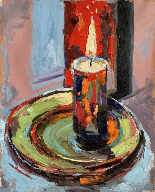 Colorful candle. by Vita Schagen