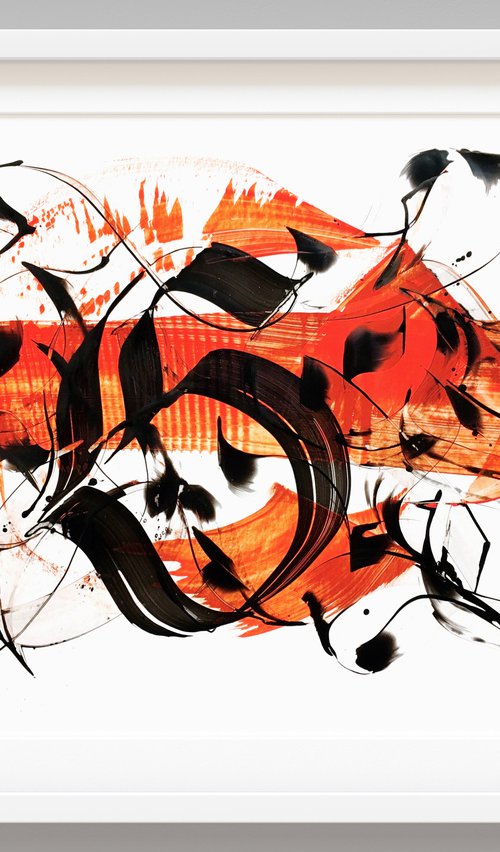 Calligraphy Letter S by Makarova Abstract Art