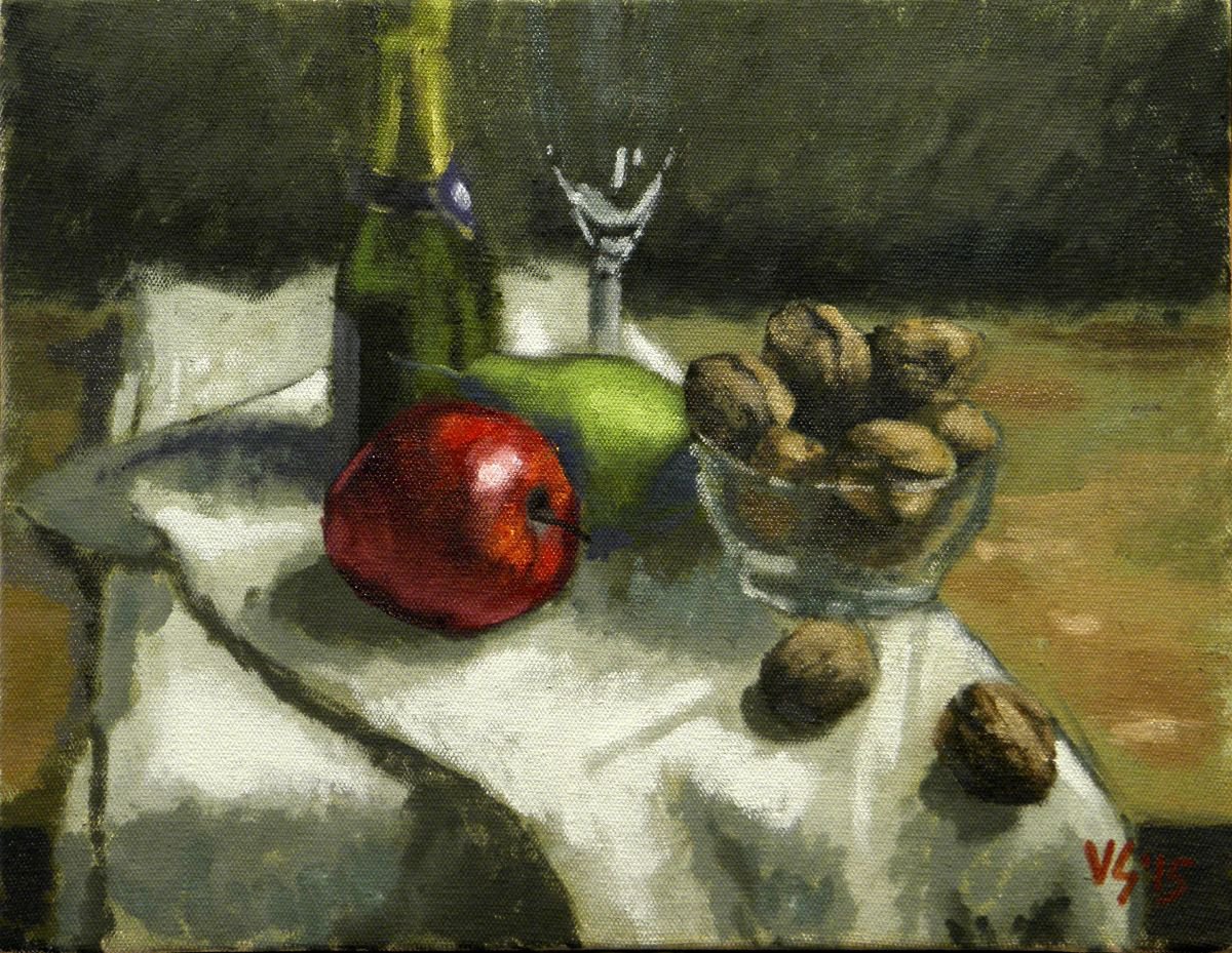 Bodego de poma, pera i nous by Victor Susin