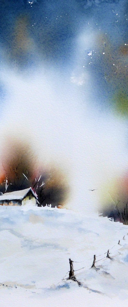 The Early Bird. Original watercolour Painting. by Graham Kemp
