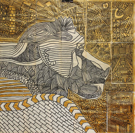 Trinity. Gold  (triptych)