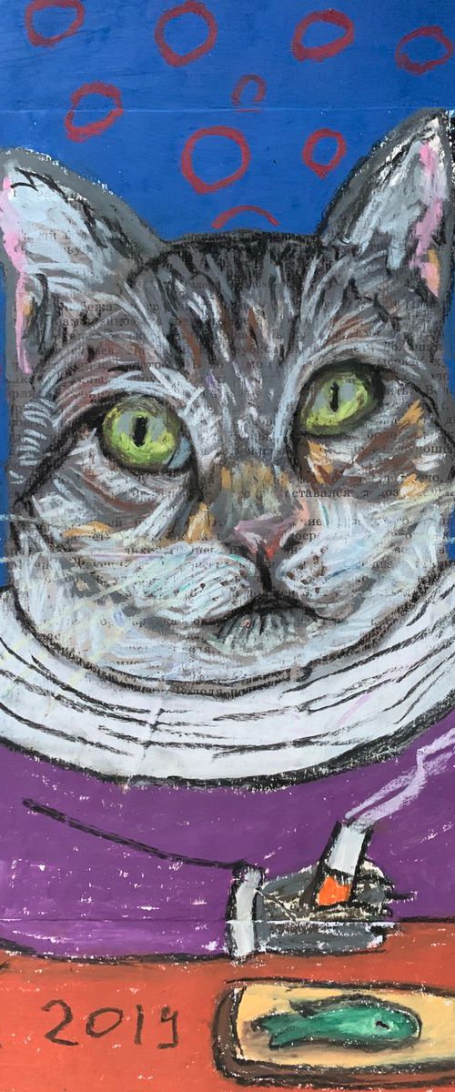 Smoking cat #10 by Pavel Kuragin