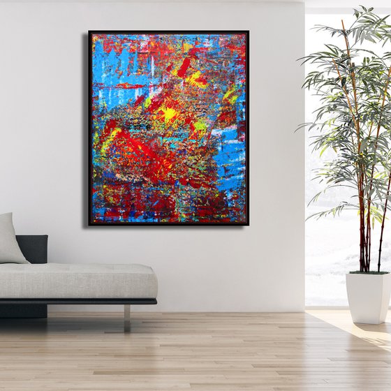 COLOURS  OVERFLOW,  XL,  framed