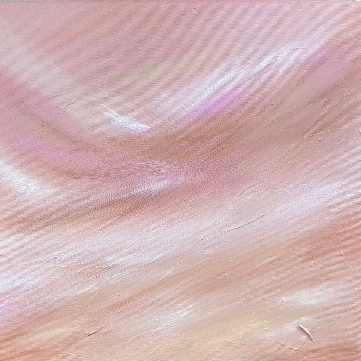 Organic Abstract Oil Painting By Alanah Jarvis, 16 X 16, Let Go And Fly High, Original Artwork