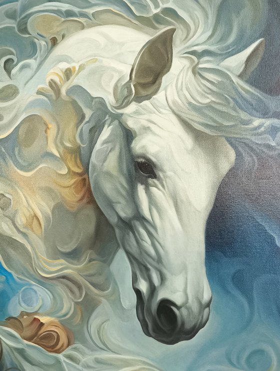 Ethereal White Horse