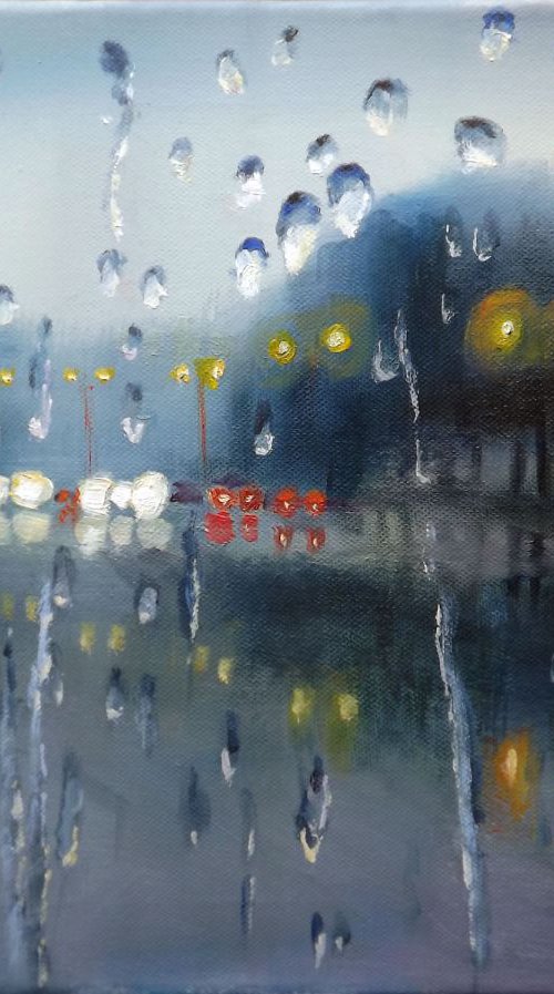 Rain Behind The Window 2 by Dalia Barke
