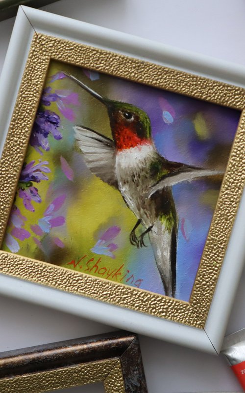 Vibrant Hummingbird Miniature by Natalia Shaykina