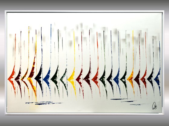 White Summer II  - Abstract Art - Acrylic Painting - Canvas Art - Framed Painting - Abstract Sea Painting - Ready to Hang