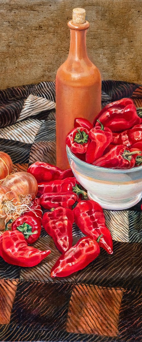 Peppers and Onions by Alona Lesnichenko