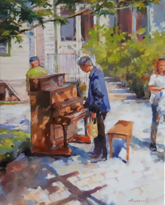 Piano concerto for the right hand (16x20")