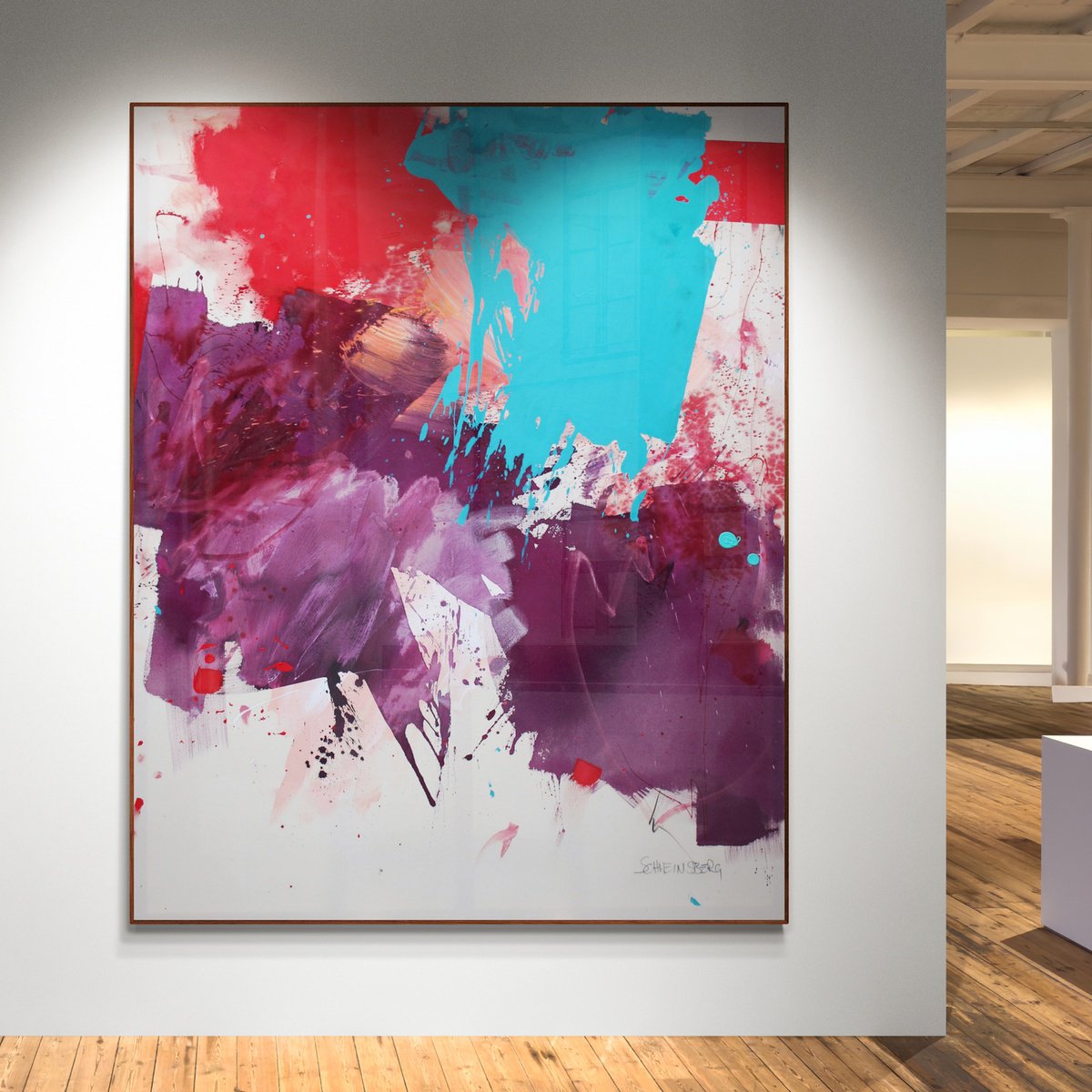 Abstract Painting By Daniela Schweinsberg, 63 X 79, Au Contraire, Original Artwork