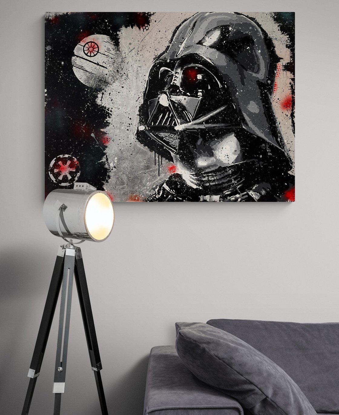 Darth Vader Acrylic painting by Martin Rowsell